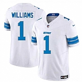 Men & Women & Youth Detroit Lions #1 Jameson Williams White 2025 F.U.S.E. Vapor Limited Stitched Jersey,baseball caps,new era cap wholesale,wholesale hats